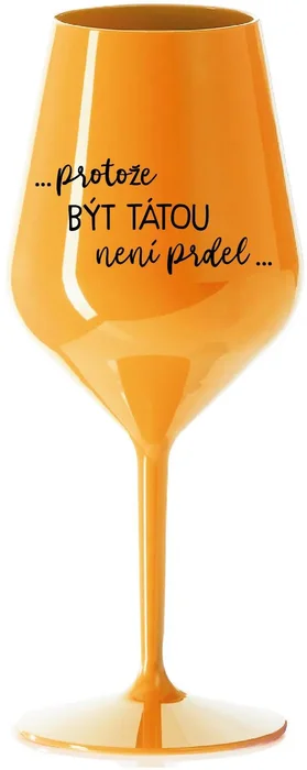Nerozbitná oranžová sklenice na víno 470 ml