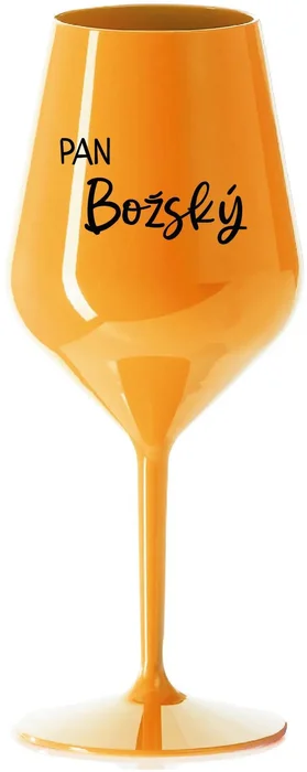 Nerozbitná oranžová sklenice na víno 470 ml