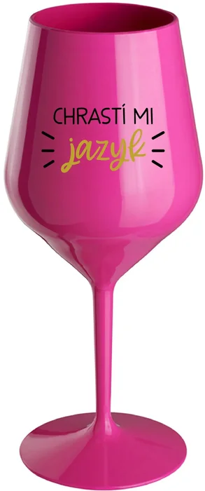 Nerozbitná růžová sklenice na víno 470 ml