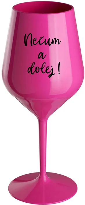 Nerozbitná růžová sklenice na víno 470 ml