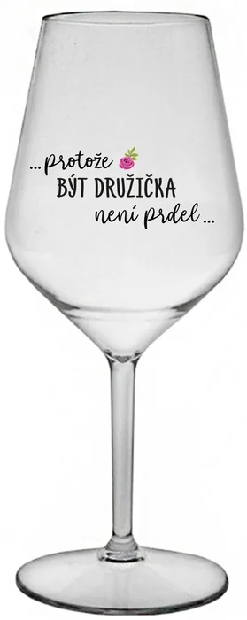 Nerozbitná sklenice na víno 470 ml s motivem Družička