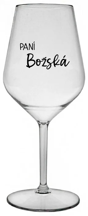 Nerozbitná sklenice na víno 470 ml s motivem PANÍ BOŽSKÁ