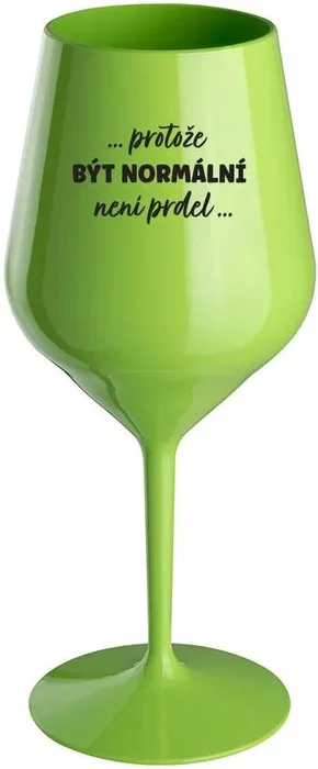 Nerozbitná sklenice na víno 470 ml se zeleným motivem
