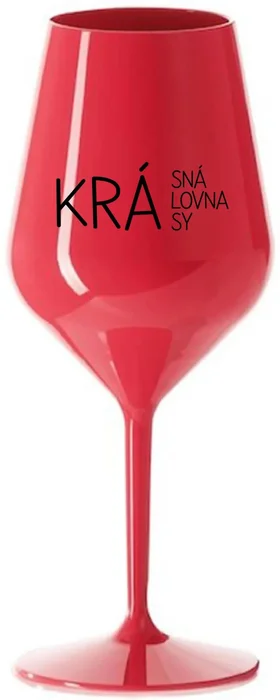 Nerozbitná sklenice na víno s motivem Královná krásy 470 ml