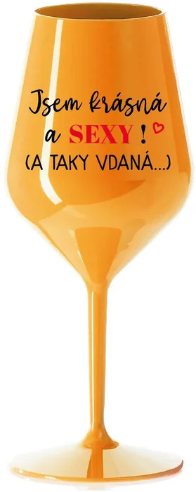 Nerozbitná sklenice na víno s motivem ženství