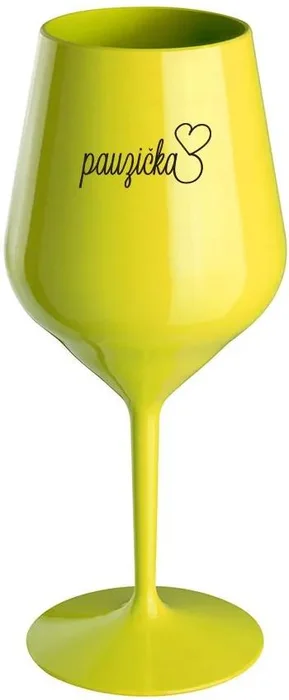 Nerozbitná žlutá sklenice na víno 470 ml