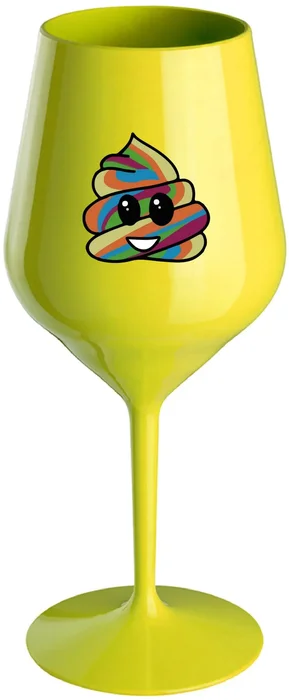 Nerozbitná žlutá sklenice na víno 470 ml