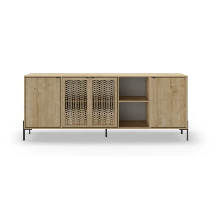 Nízká dubová komoda Inca 200x80 cm