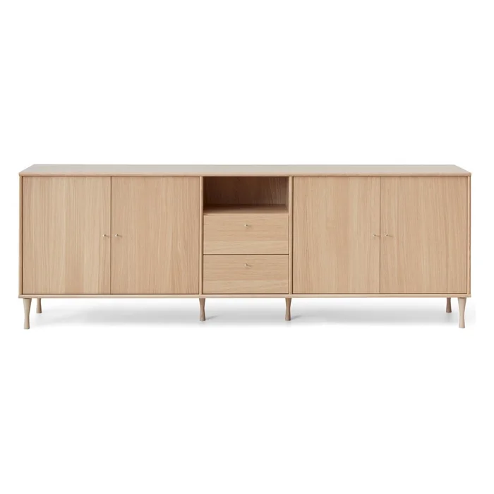 Nízká dubová komoda Mistral 220x76 cm