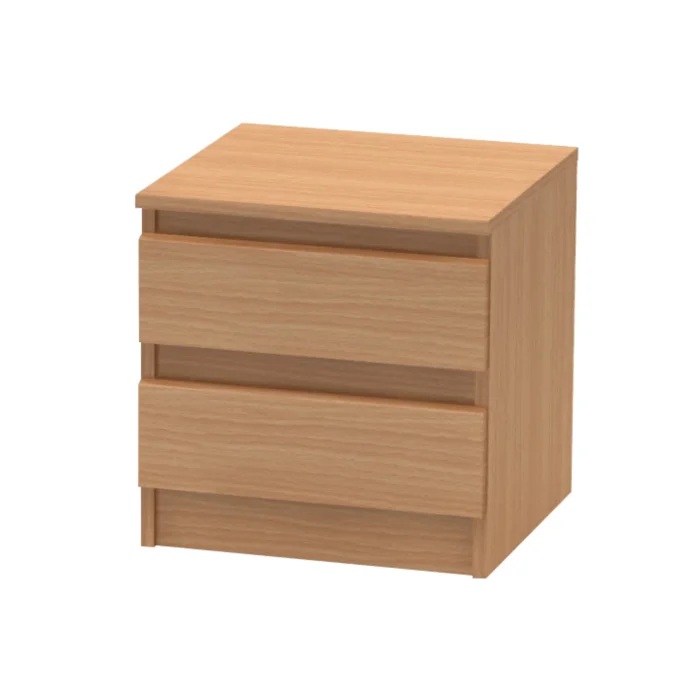 Noční stolek HANY 2 NEW 002, buk, 2 šuplíky