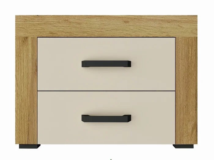 Noční stolek TILIFOLIA – dub kraft zlatý/vanilka