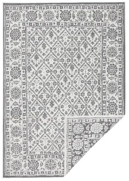 NORTHRUGS Kusový koberec Twin-Wendeteppiche 103116 šedo-krém 80×350 cm