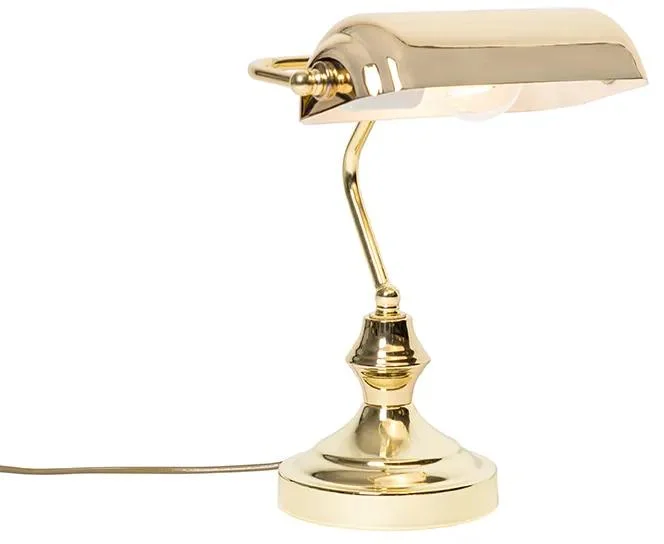 Notářská stolní lampa z mosazi - Klasik Banker