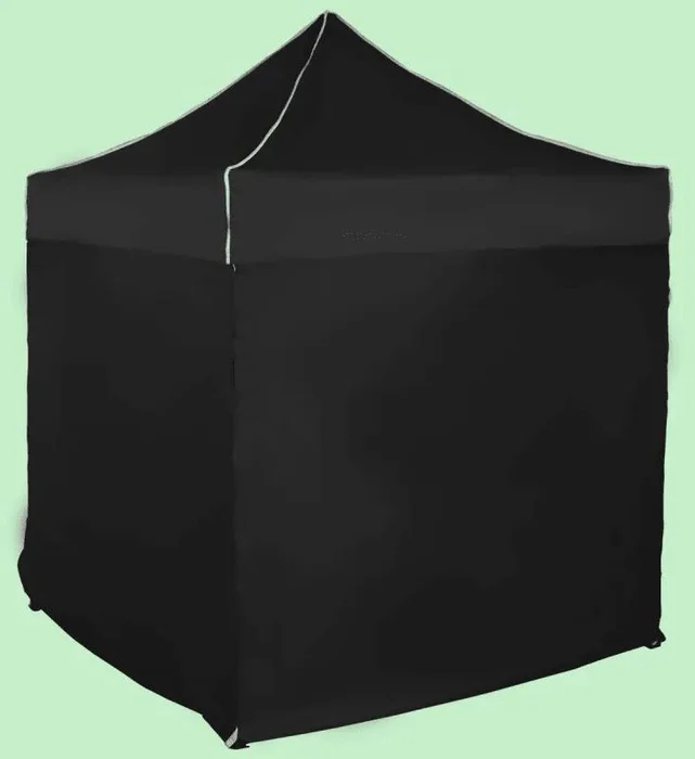 Nůžkový stan 2x2m černý s bočními plachtami