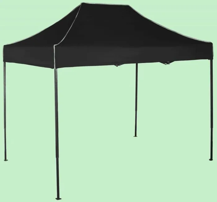 Nůžkový stan 3x2 m, černý, ocelová konstrukce