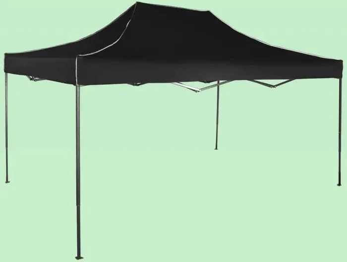 Nůžkový stan 3x4,5 m Černý bez bočních stěn