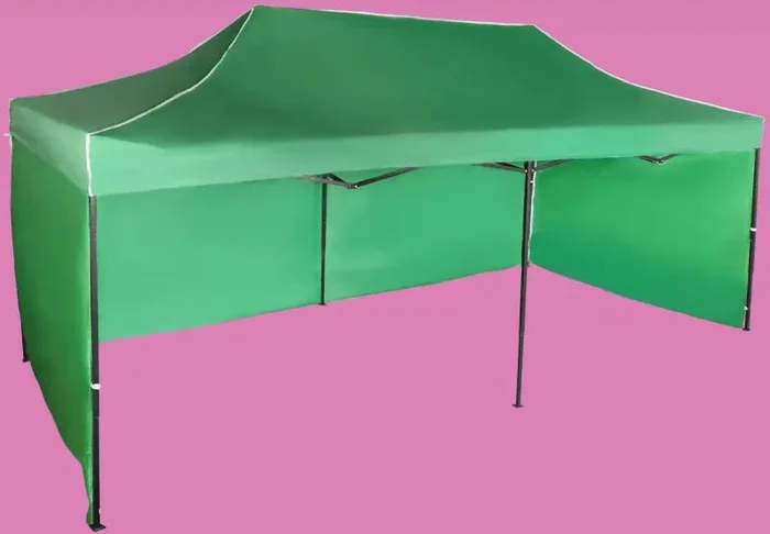 Nůžkový stan 3x6 m s bočními plachtami