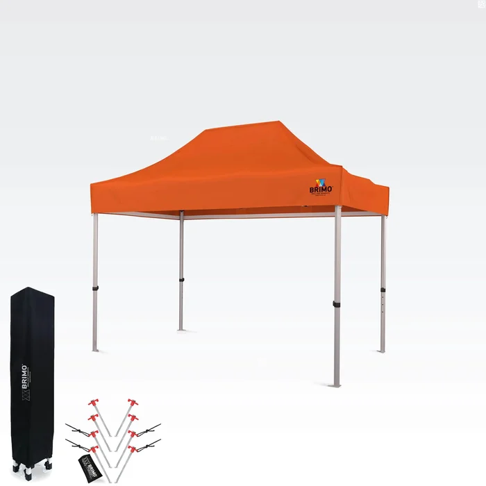 Nůžkový stan BRIMO 2x3 m bez bočních stěn, oranžový