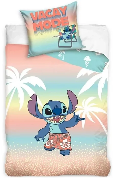 Oboustranné ložní povlečení Lilo & Stitch Dovolenkový režim