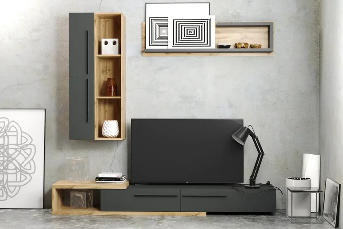 Obývací sestava OVIDEO: dub Tahoe a antracit