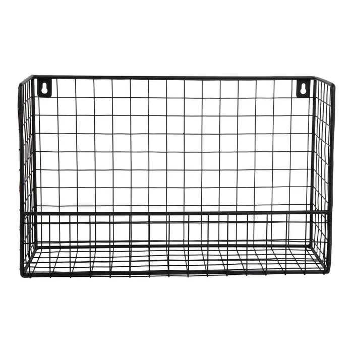 Ocelová police Reja 40 cm černá