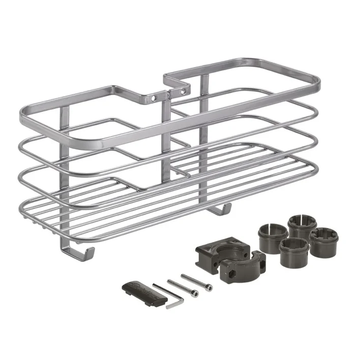 Ocelová samodržící koupelnová police Luxy