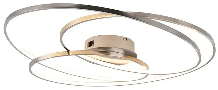 Ocelové stropní LED svítidlo 80 cm s 3-stupňovým stmíváním