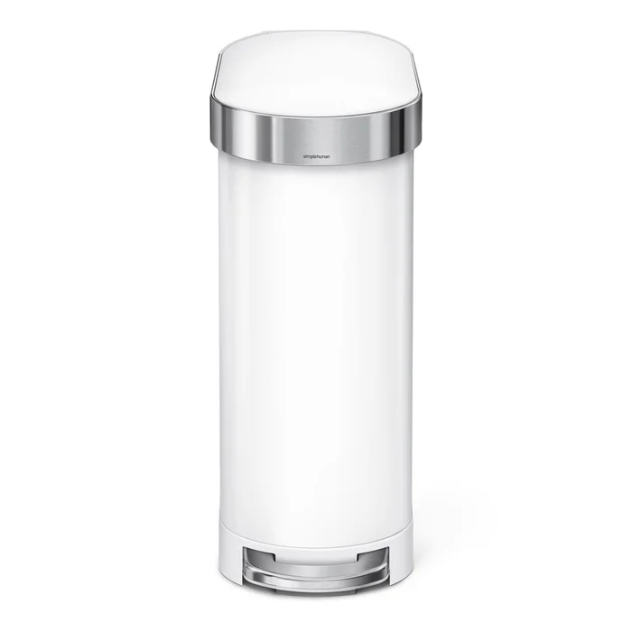 Ocelový pedálový odpadkový koš 45 l - simplehuman