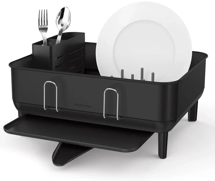 Odkapávač na nádobí Simplehuman Compact černý rám