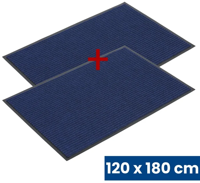 Odolná vstupní kobercová rohož 120x180 cm s PVC, modrá + 1 zdarma