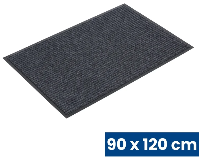Odolná vstupní rohož s PVC, 90 x 120 cm, šedá