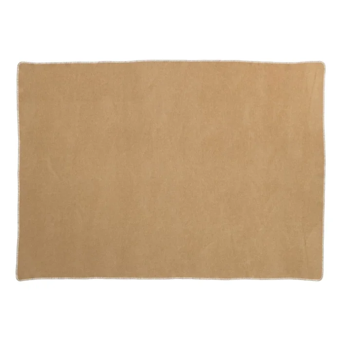Okrová deka s vlnou 140x200 cm Pappelina Ylva Ochre