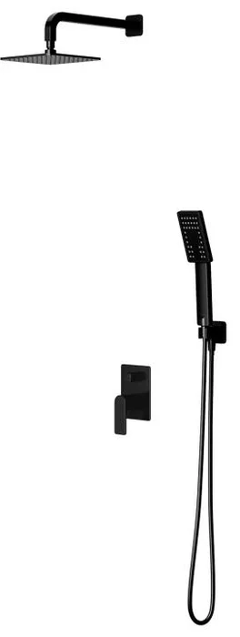 Omnires Baretti Podomítkový Sprchový Set Černá Matná