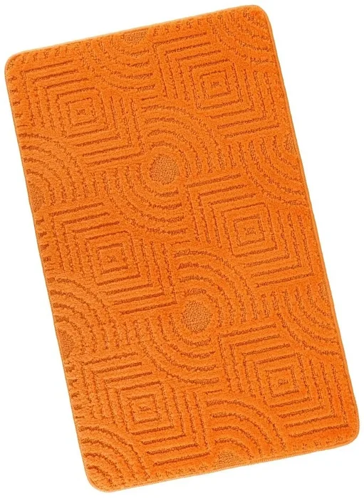 Oranžová koupelnová předložka Bludiště 60x100 cm