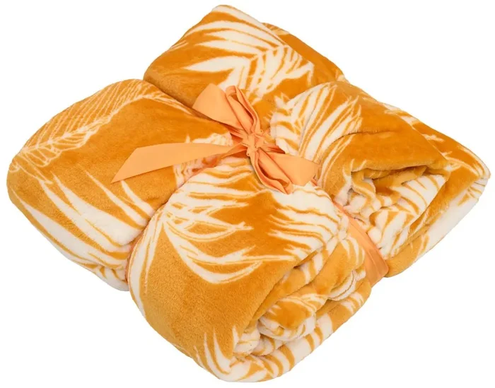 Oranžová mikroplyšová deka 150x200 cm