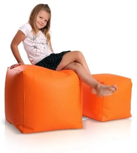 Oranžová sedací taburetka TiaHome