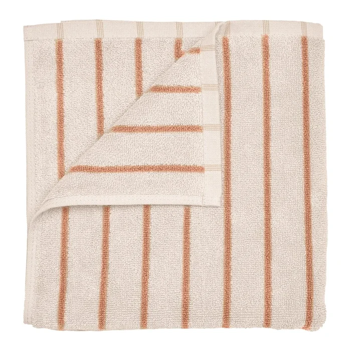 Oranžovo-béžový bio bavlněný froté ručník 50x100 cm Arto