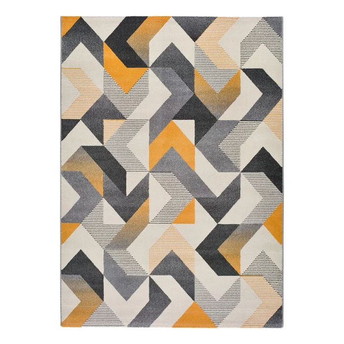 Oranžovo-šedý koberec Universal Gladys Abstract 140x200 cm