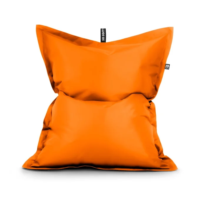 Oranžový sedací vak Pad XL z imitace kůže