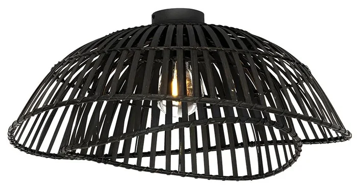 Orientální bambusové stropní svítidlo černé 62 cm