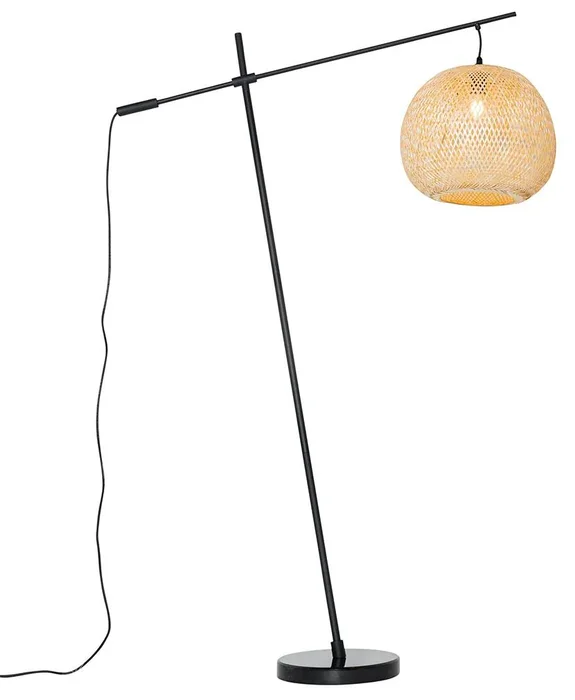 Orientální venkovní stojací lampa bambusová IP44 Rafaela
