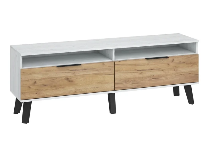 OSMAK 2D TV stolek craft bílozlatý