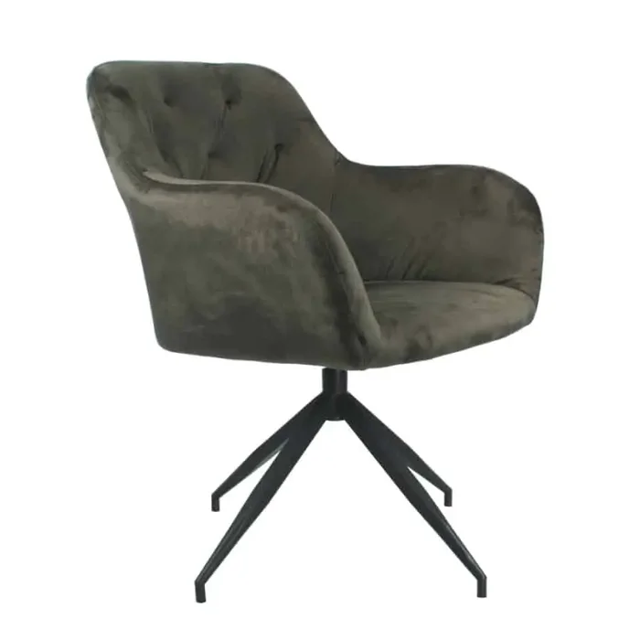 Otočná židle VELEZA NEW Velvet tmavě hnědá