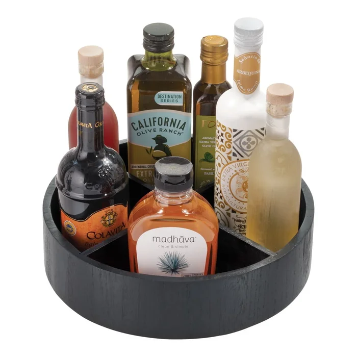 Otočný dřevěný organizér na kořenky Merry-go-round