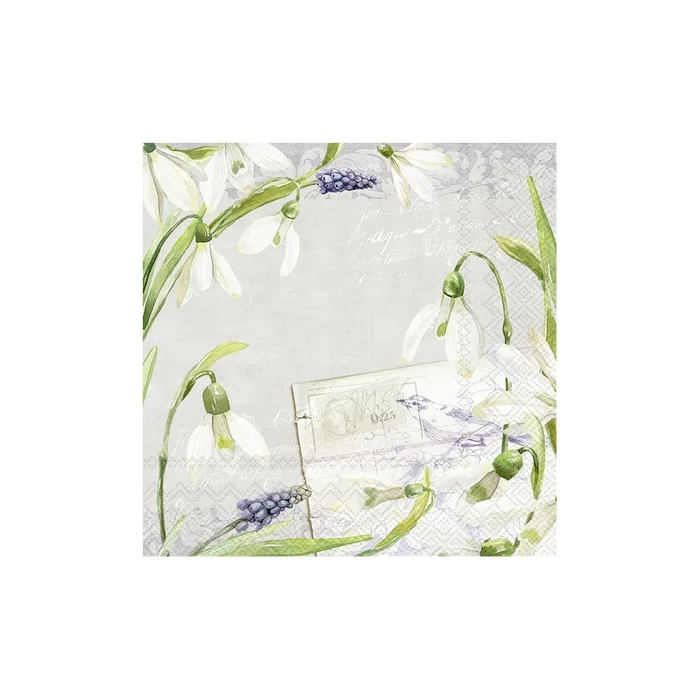 Papírové ubrousky Little Snowdrops 20 ks