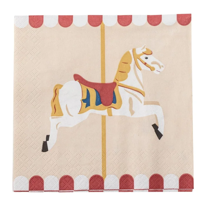 Papírové ubrousky Merry-go-round, 20 ks, 33x33 cm