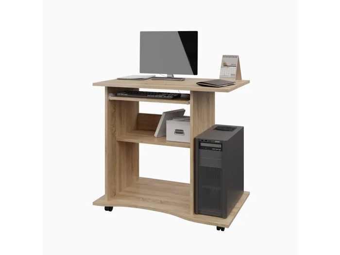 PC stůl LYLE s výsuvnou deskou – dub sonoma