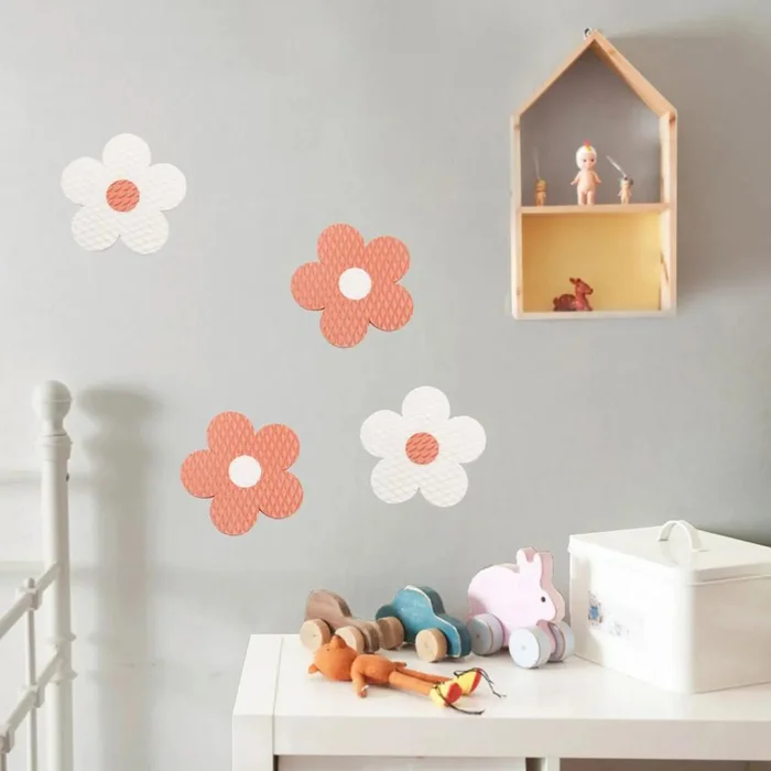 Pěnová dekorace KYTKA - sada 2 ks, tmavě červená