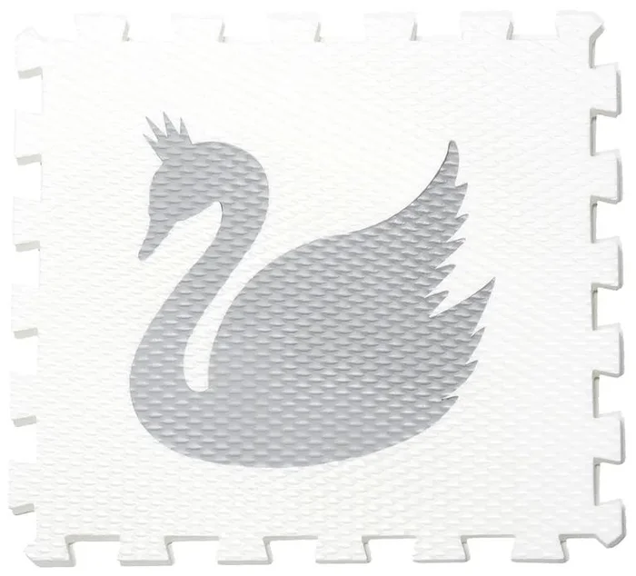 Pěnové puzzle Minideckfloor Labuť 340x340 mm - bílá se světle šedou labutí