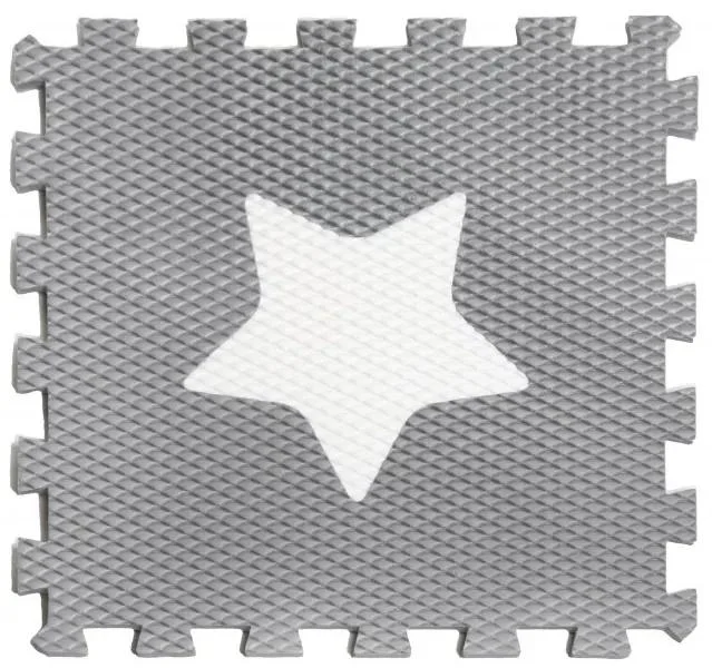 Pěnové puzzle Minideckfloor s hvězdičkou 340x340 mm Šedé